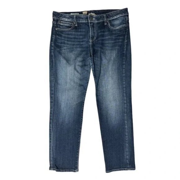 KUT from the Kloth Catherine Boyfriend Denim Jeans Medium Wash Size 12 - Picture 1 of 5